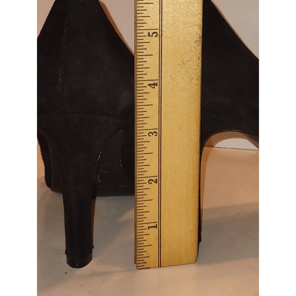 Banana Republic Lillian Black Suede Bow Pumps, High Heels Women's Size 7.5